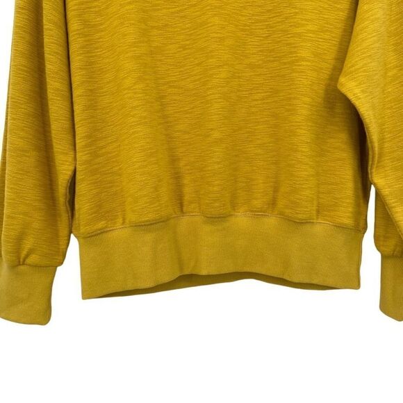 Umgee Oversized V-Neck Sweatshirt Mustard Yellow Small‎ - Picture 4 of 6